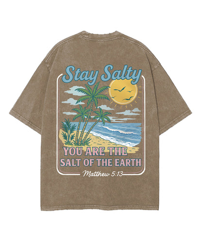 You Are The Salt Of The earth Double Sided Unisex Washed Christian T-shirt