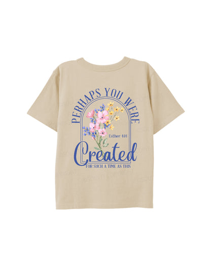 Kids Created For Such A Time Double Sided Cotton Christian T-shirt