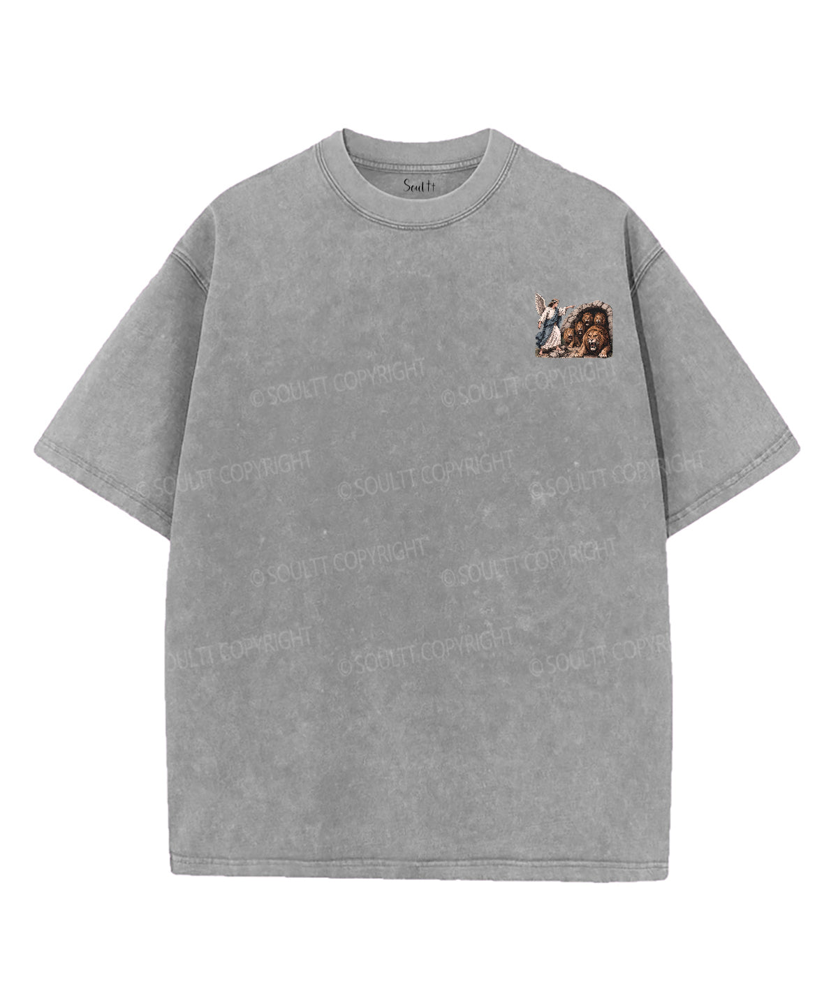 We're Taming Lions Double Sided Unisex Washed Christian T-shirt