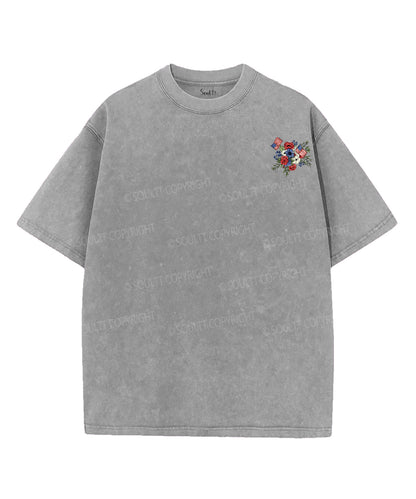 Faith • Freedom Double Sided Unisex Washed Christian T-shirt