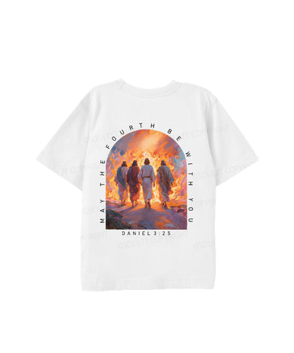 Kids May the Fourth Be With You Double Sided Cotton Christian T-shirt