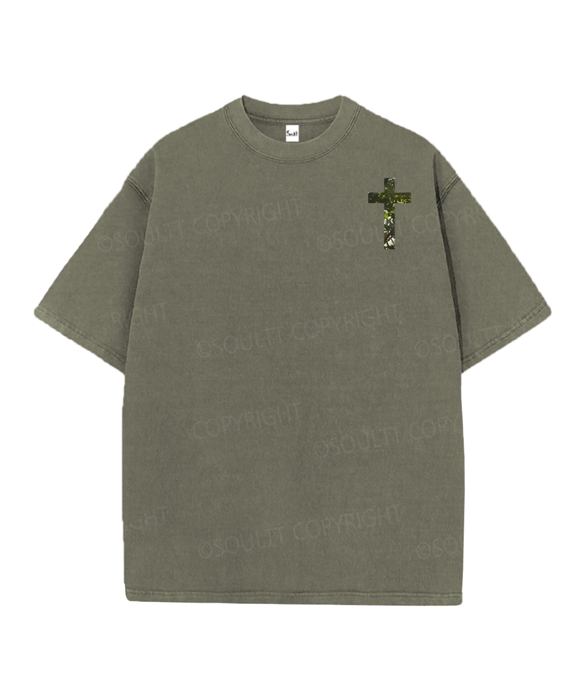 Rooted In Christ Double Sided Unisex Christian Washed T-Shirt & Shorts