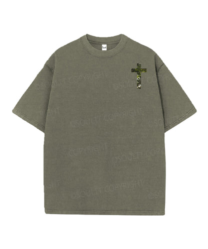 Rooted In Christ Double Sided Unisex Christian Washed T-Shirt & Shorts
