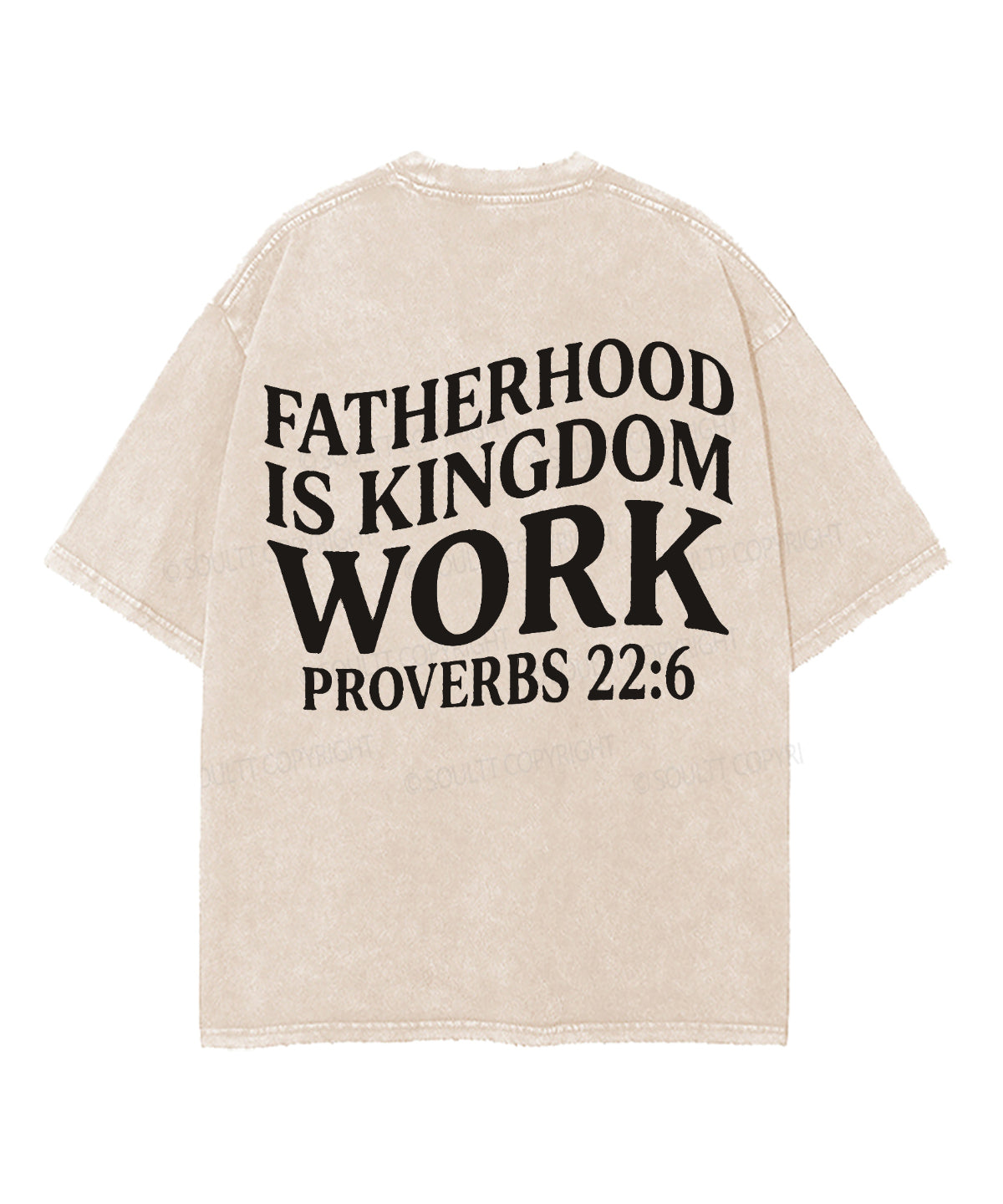 Fatherhood Is Kingdom Double Sided Unisex Washed Christian T-shirt