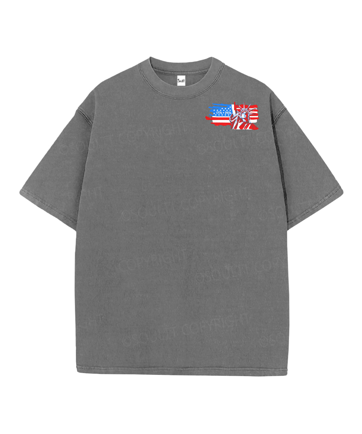 250 Years America Anniversary Double Sided Unisex Christian Washed T-Shirt & Shorts
