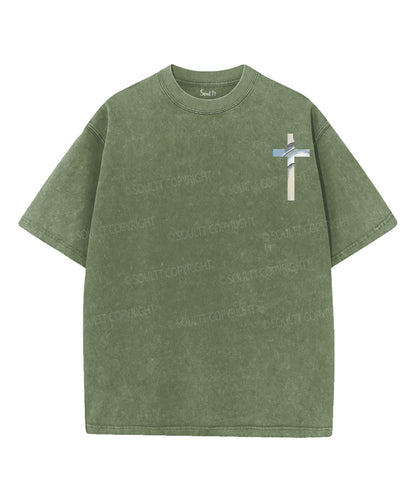 Faith Over Fear Double Sided Unisex Washed Christian T-shirt
