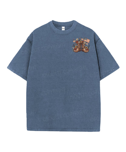 250 Years America Anniversary Double Sided Unisex Christian Washed T-Shirt & Shorts