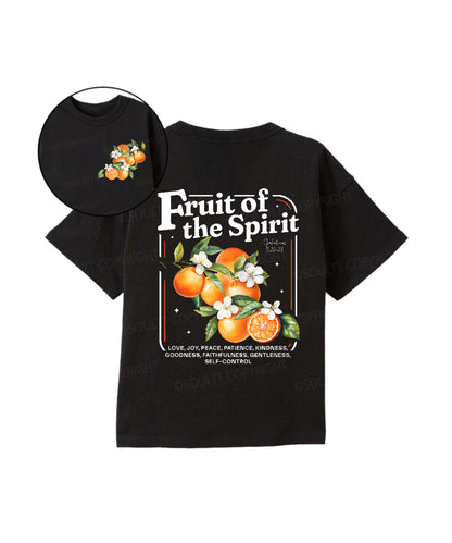 Kids Fruit Of The Spirit Double Sided Cotton Christian T-shirt
