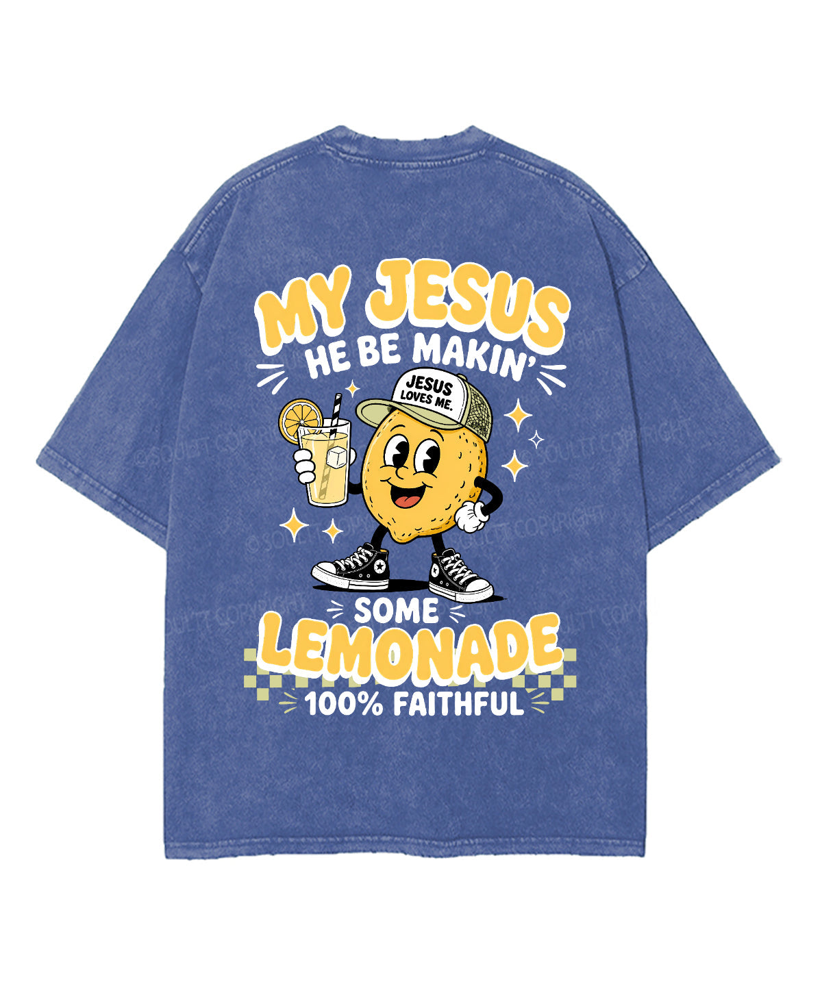 My Jesus Lemonade Double Sided Unisex Washed Christian T-shirt