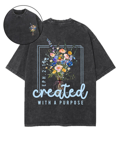 Created For Such A Time Double Sided Unisex Washed Christian T-shirt