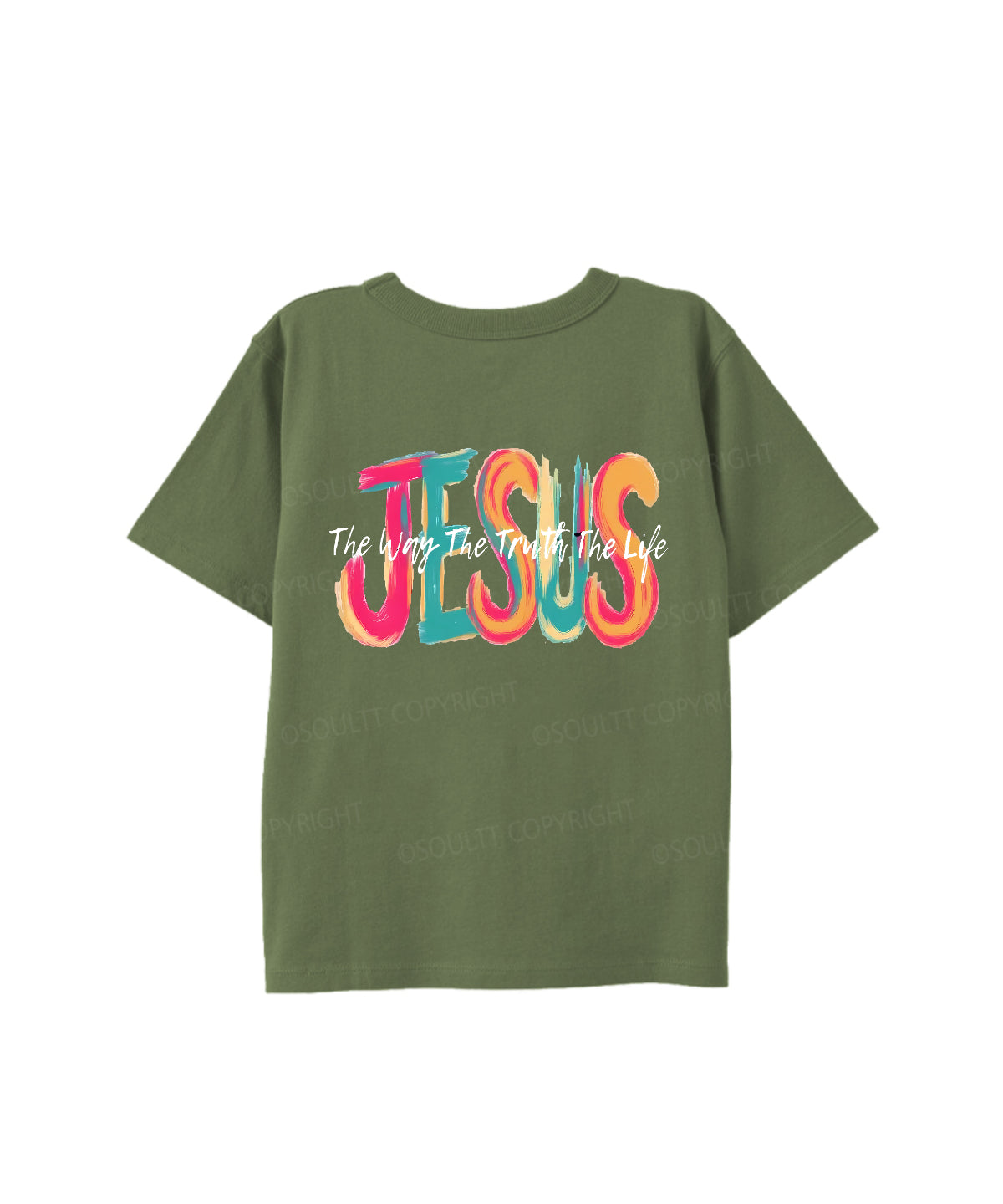 Kids Jesus The Way Double Sided Cotton Christian T-shirt