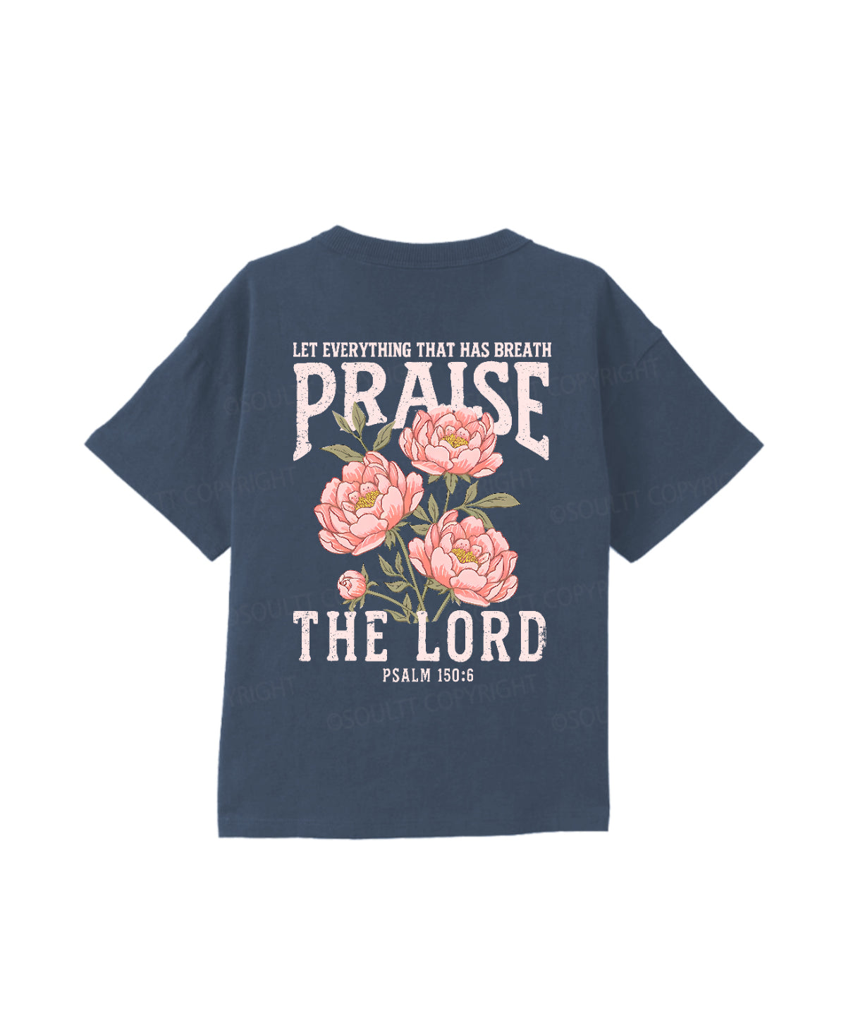 Kids Praise The Lord Double Sided Cotton Christian T-shirt