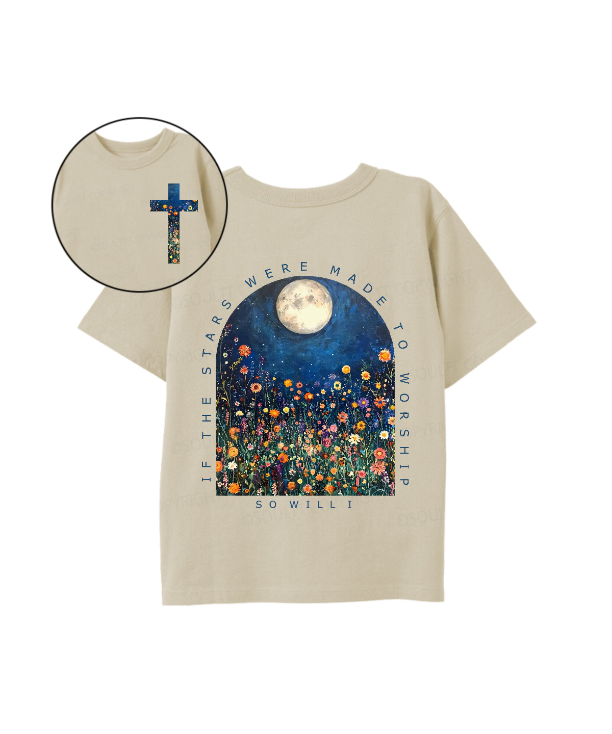 Kids If The Stars Were Made To Worship Double Sided Cotton Christian T-shirt