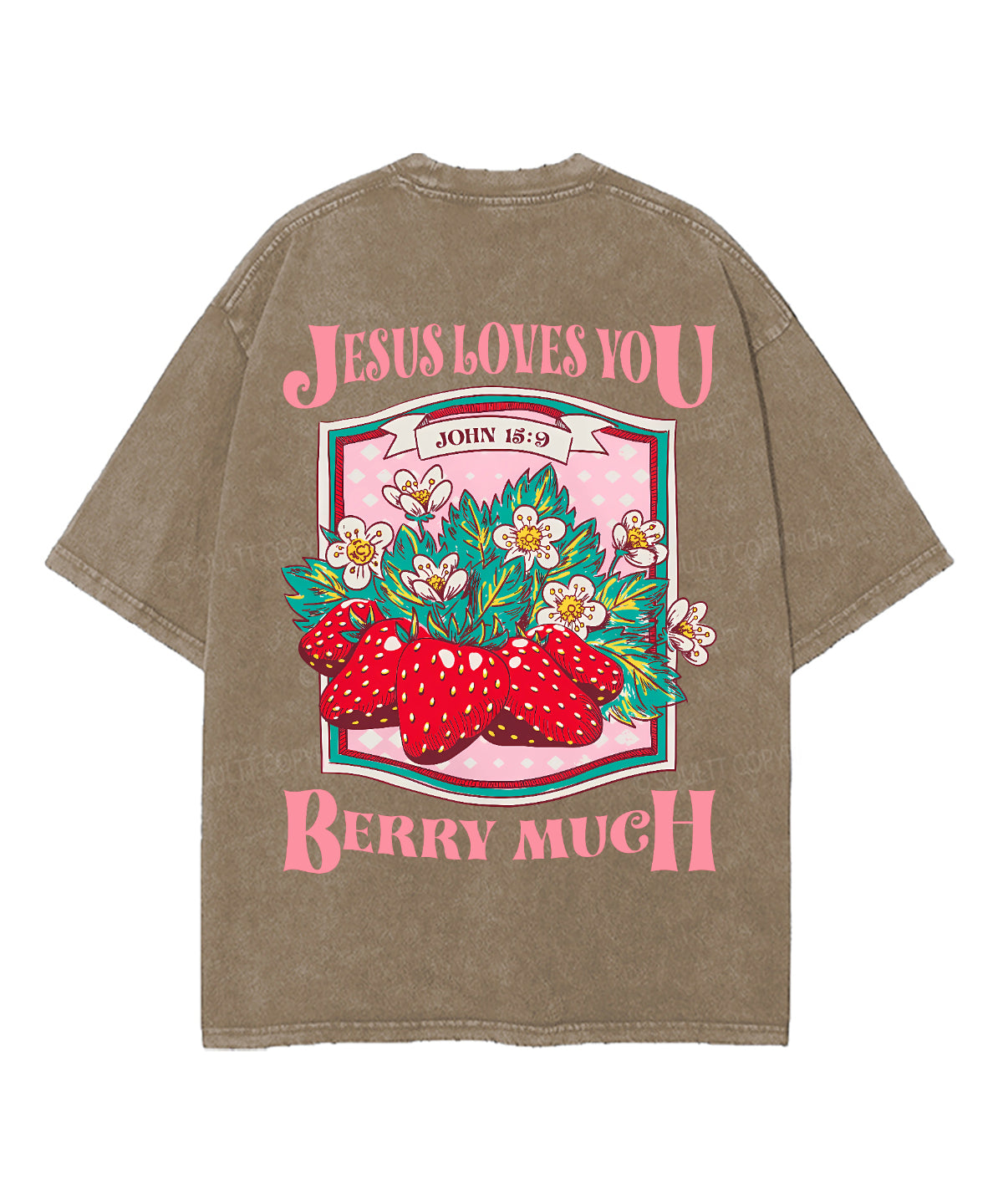 Jesus Loves You Double Sided Unisex Washed Christian T-shirt