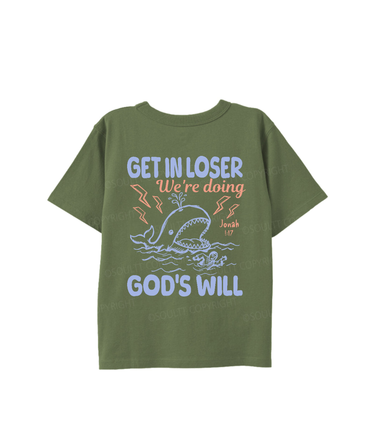 Kids We're Doing God's Will Double Sided Cotton Christian T-shirt