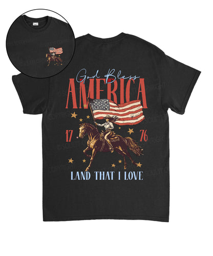 God Bless America Double Sided Unisex Cotton Christian T-Shirt