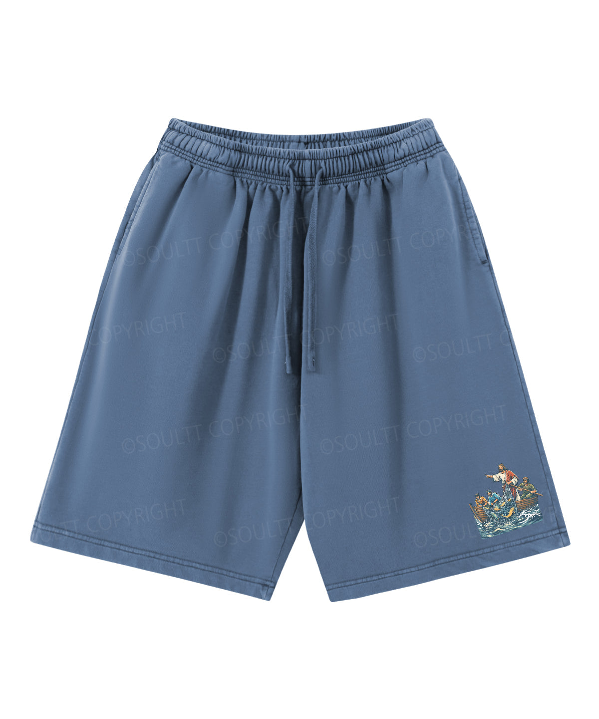 We're Going Fishing Double Sided Unisex Christian Washed T-Shirt & Shorts