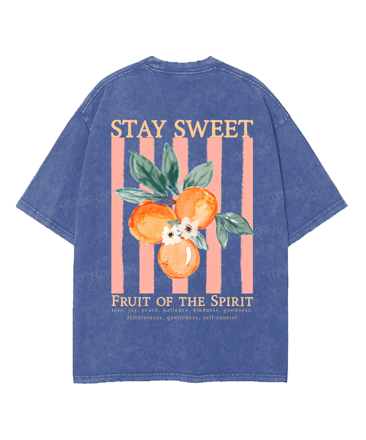 Fruit Of The Spirit Double Sided Unisex Washed Christian T-shirt