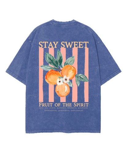 Fruit Of The Spirit Double Sided Unisex Washed Christian T-shirt