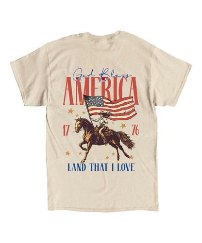 God Bless America Double Sided Unisex Cotton Christian T-Shirt