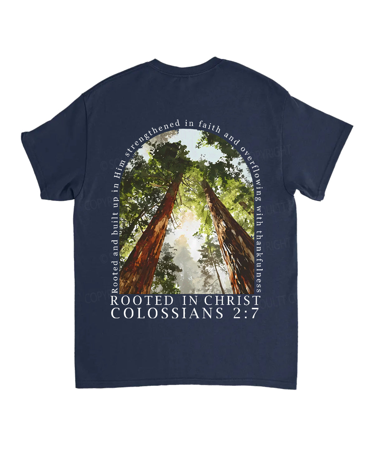 Rooted In Christ Double Sided Unisex Cotton Christian T-Shirt