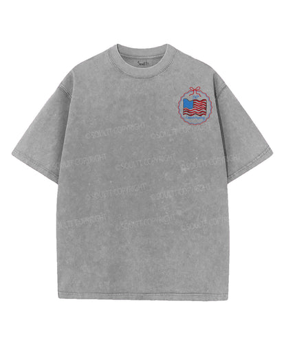 One Nation Under God Double Sided Unisex Washed Christian T-shirt