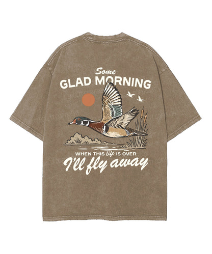 Some Glad Morning Double Sided Unisex Washed Christian T-shirt