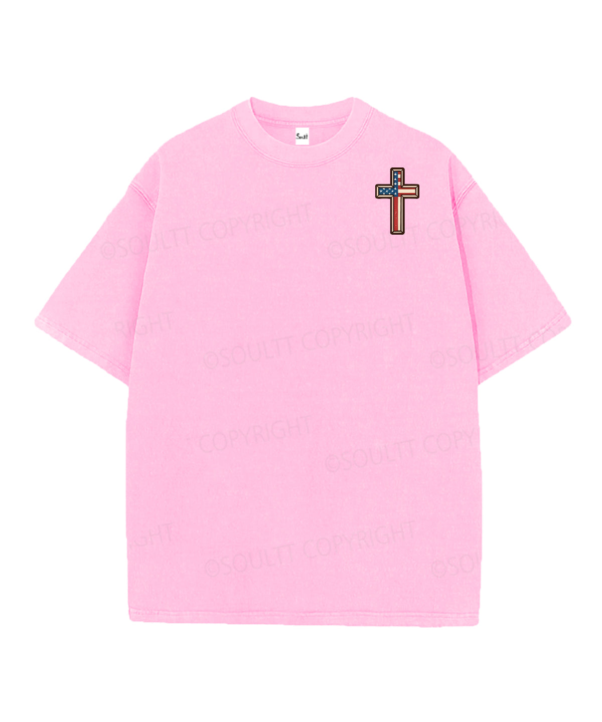 Hooked On Jesus Double Sided Unisex Christian Washed T-Shirt & Shorts