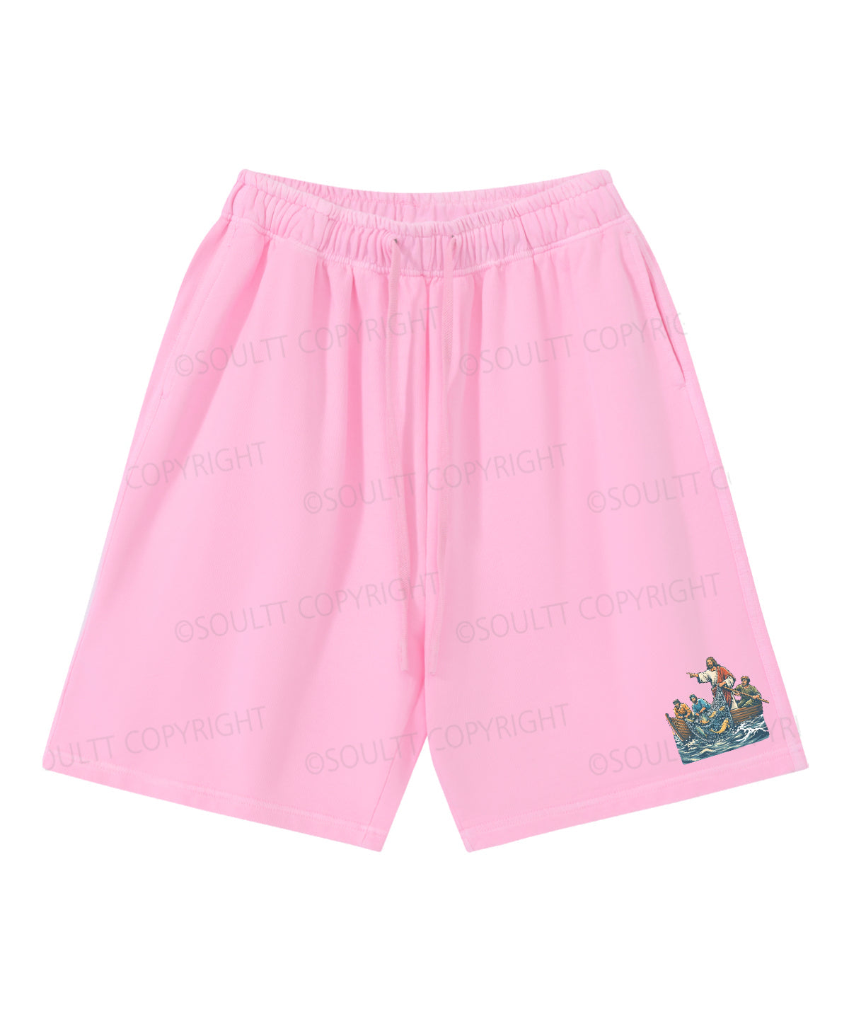 We're Going Fishing Double Sided Unisex Christian Washed T-Shirt & Shorts