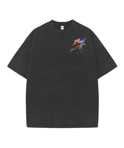 250 Years America Anniversary Double Sided Unisex Christian Washed T-Shirt & Shorts