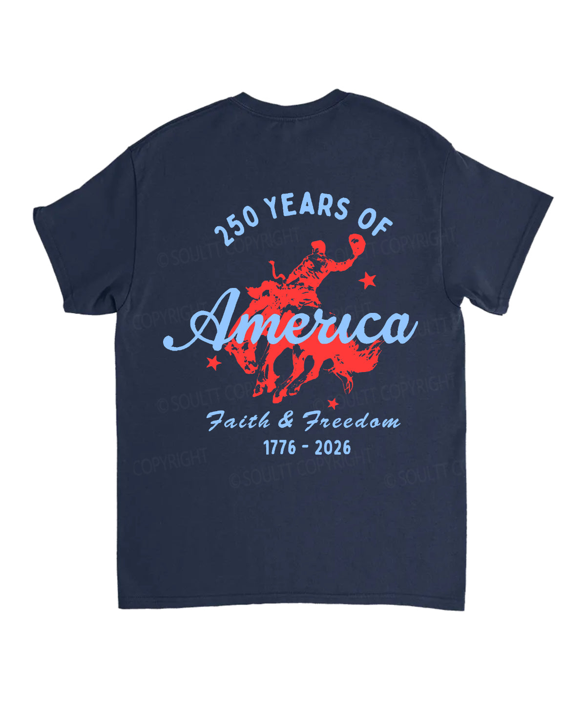 250 Years America Anniversary Double Sided Unisex Cotton Christian T-Shirt