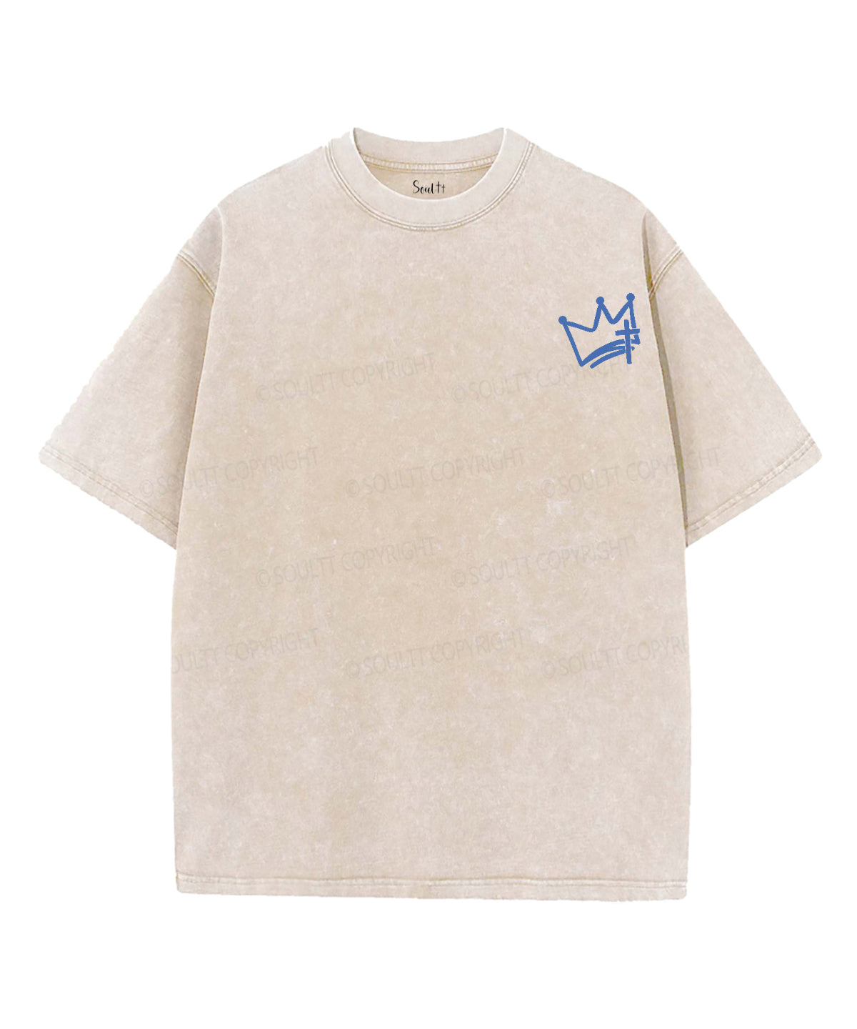 Jesus Is King Double Sided Unisex Washed Christian T-shirt
