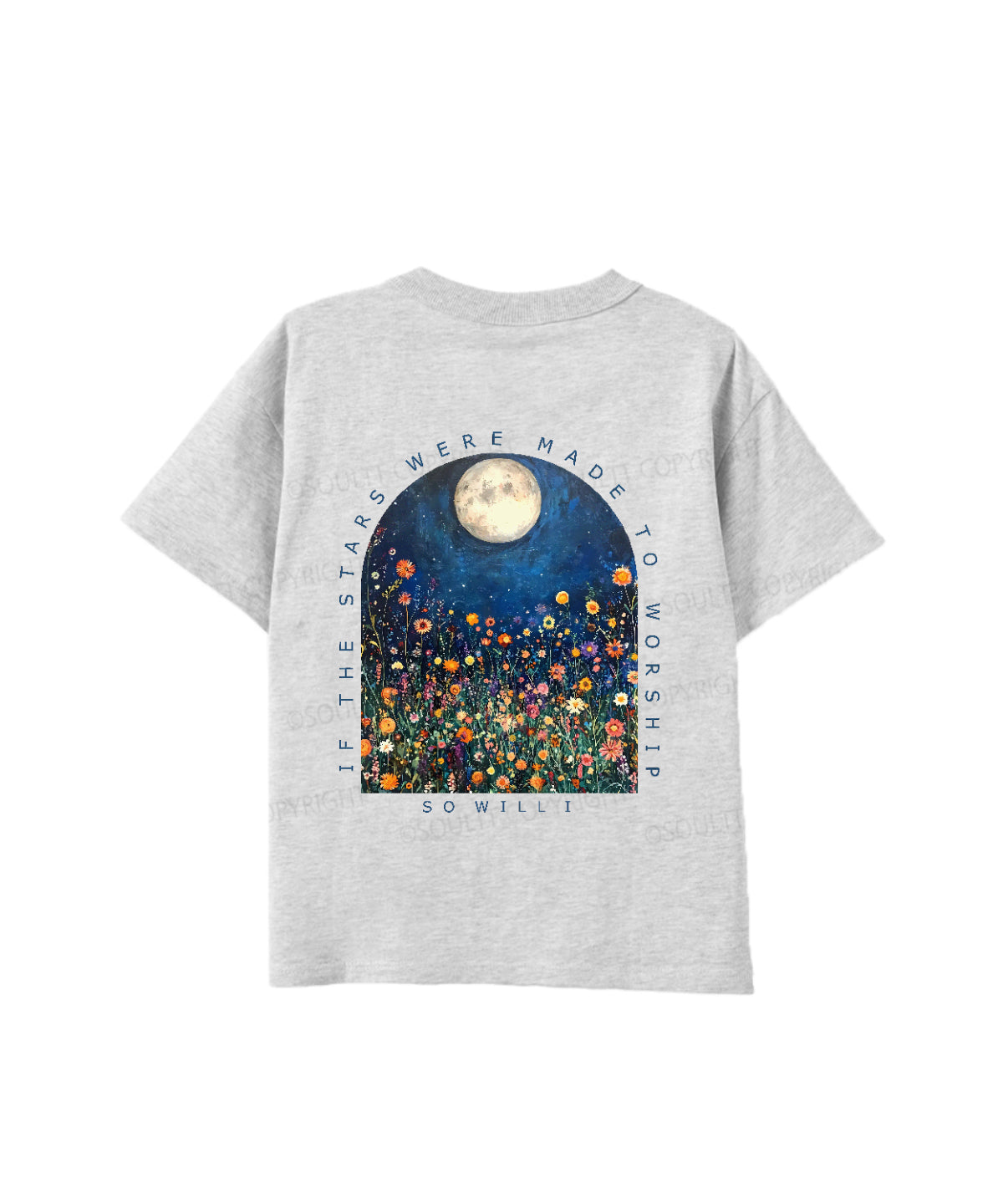 Kids If The Stars Were Made To Worship Double Sided Cotton Christian T-shirt
