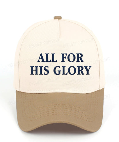All For His Glory Embroidered Christian Trucker Hat