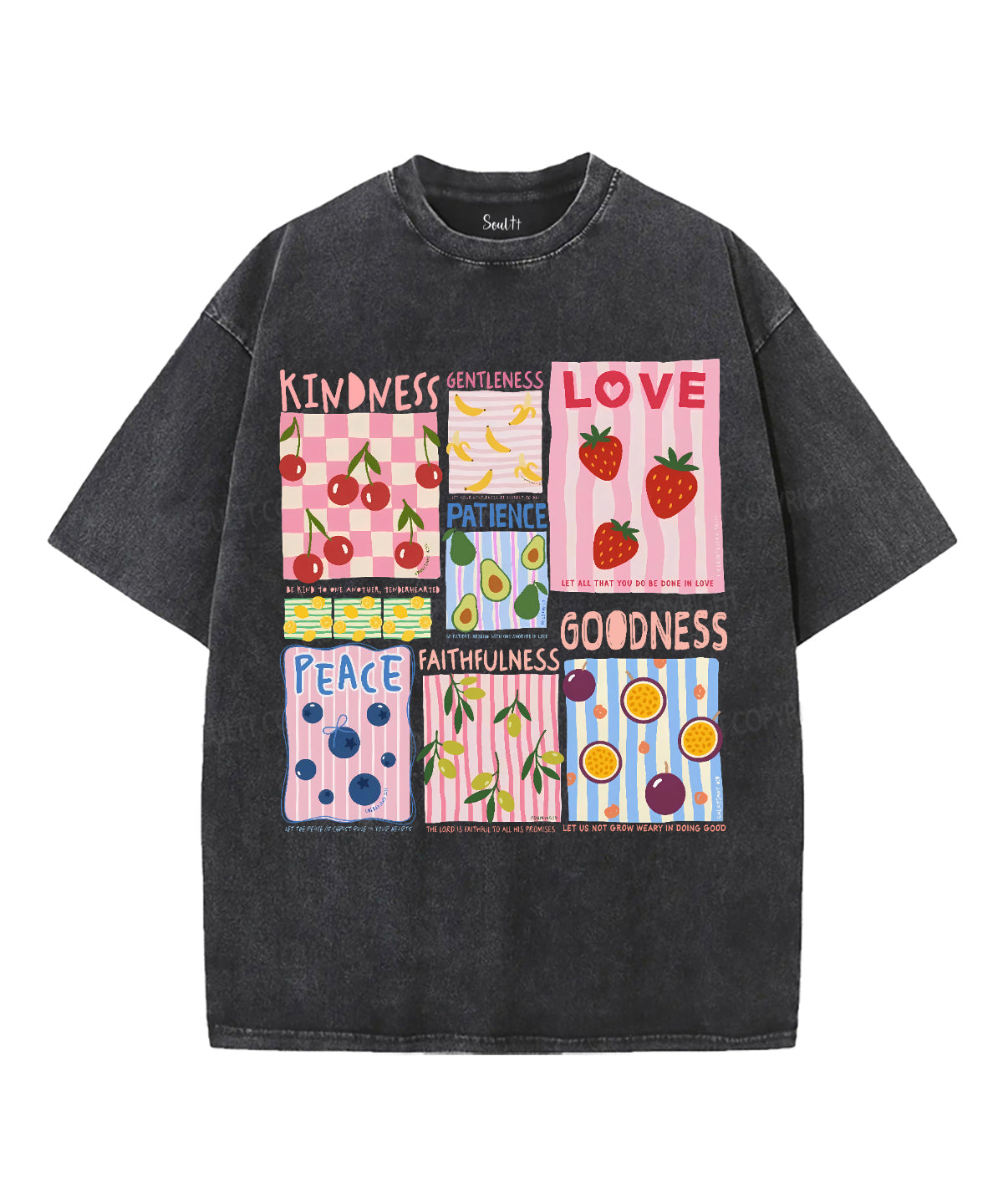 Fruit Of The Spirit Unisex Washed Christian T-shirt