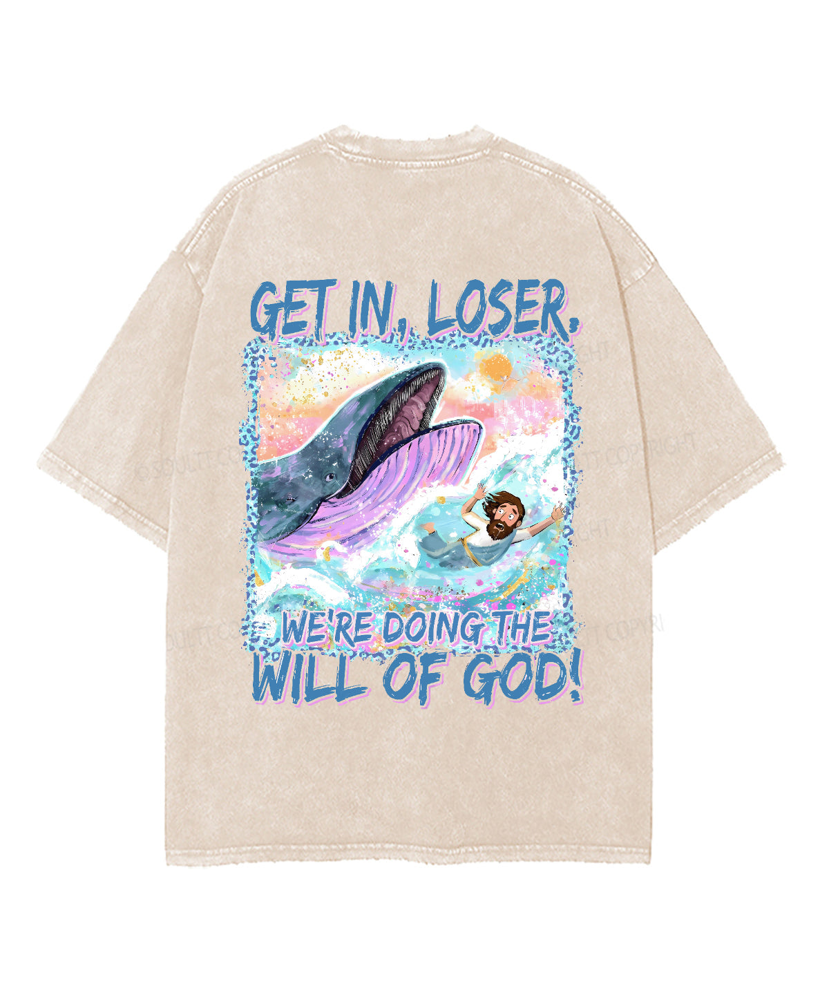 We're Doing The Will Of God Double Sided Unisex Washed Christian T-shirt
