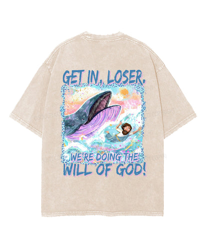 We're Doing The Will Of God Double Sided Unisex Washed Christian T-shirt