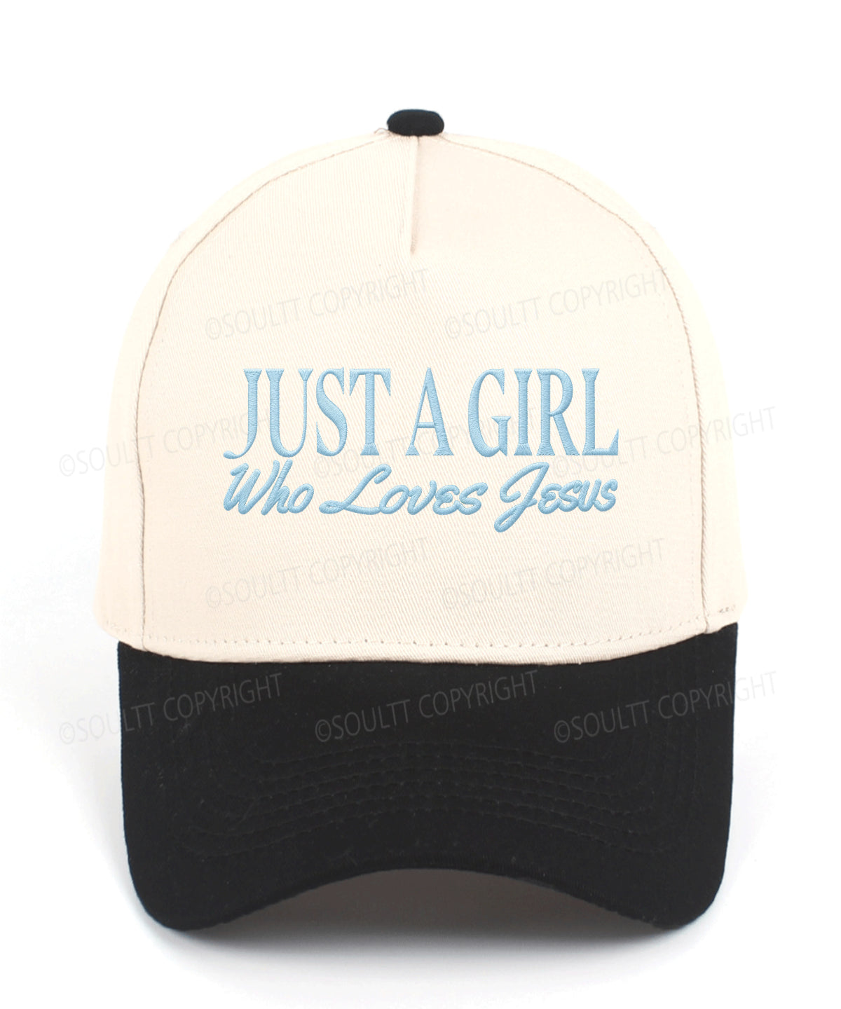 Just A Girl Who Loves Jesus Embroidered Christian Trucker Hat