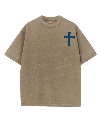 Blessed Is The Nation Whose God Is The Lord Double Sided Unisex Washed Christian T-shirt
