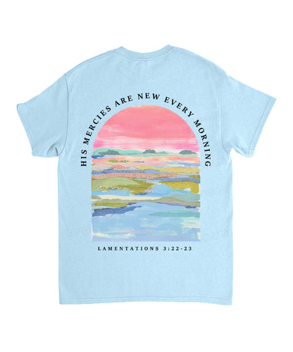 His Mercies Are New Every Morning Double Sided Unisex Cotton Christian T-Shirt
