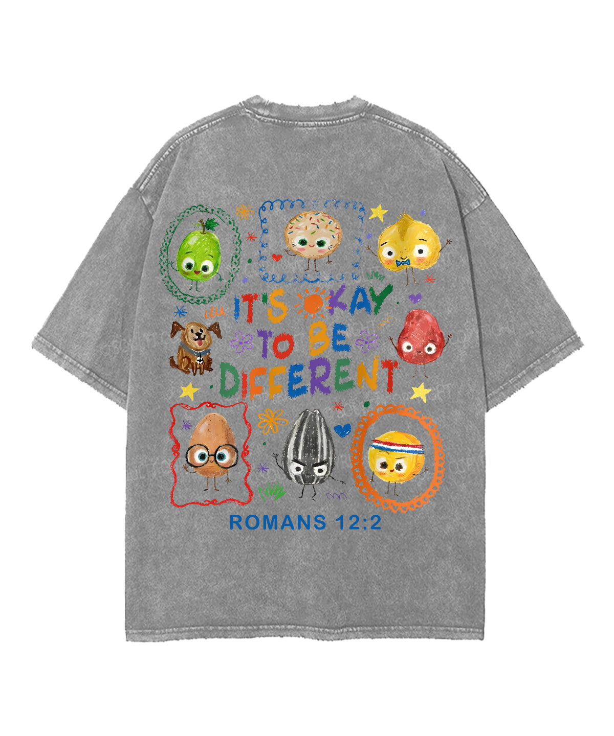 It's Ok To Be Different Double Sided Unisex Washed Christian T-shirt