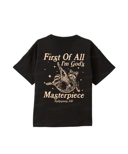 Kids First Of All I'm God's Double Sided Cotton Christian T-shirt