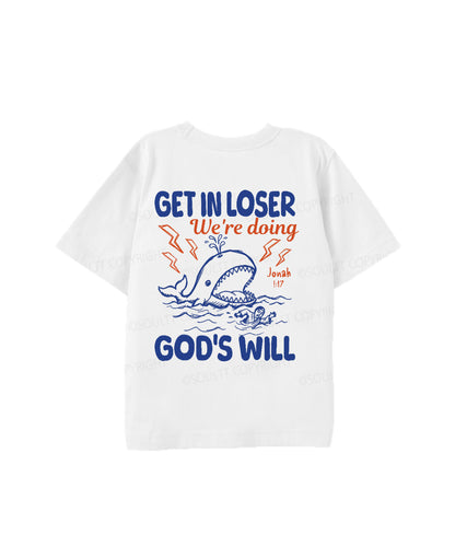Kids We're Doing God's Will Double Sided Cotton Christian T-shirt