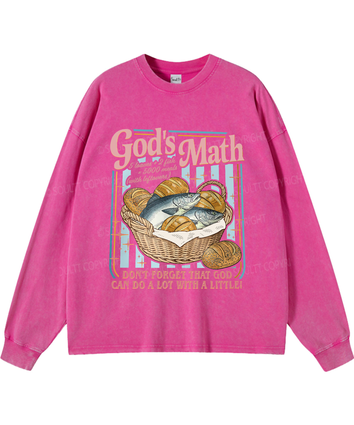 God Can Do A Lot With Little Washed Christian Long-sleeve T-shirt