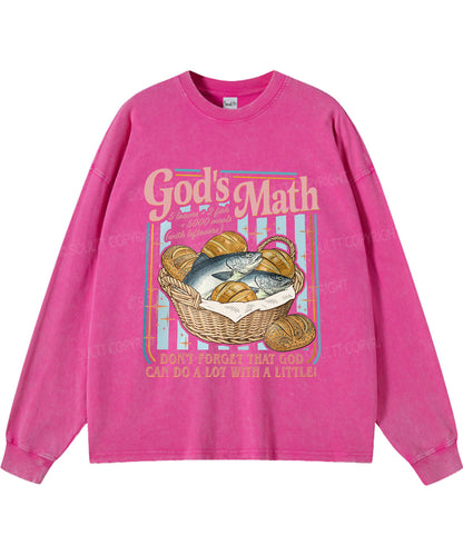 God Can Do A Lot With Little Washed Christian Long-sleeve T-shirt