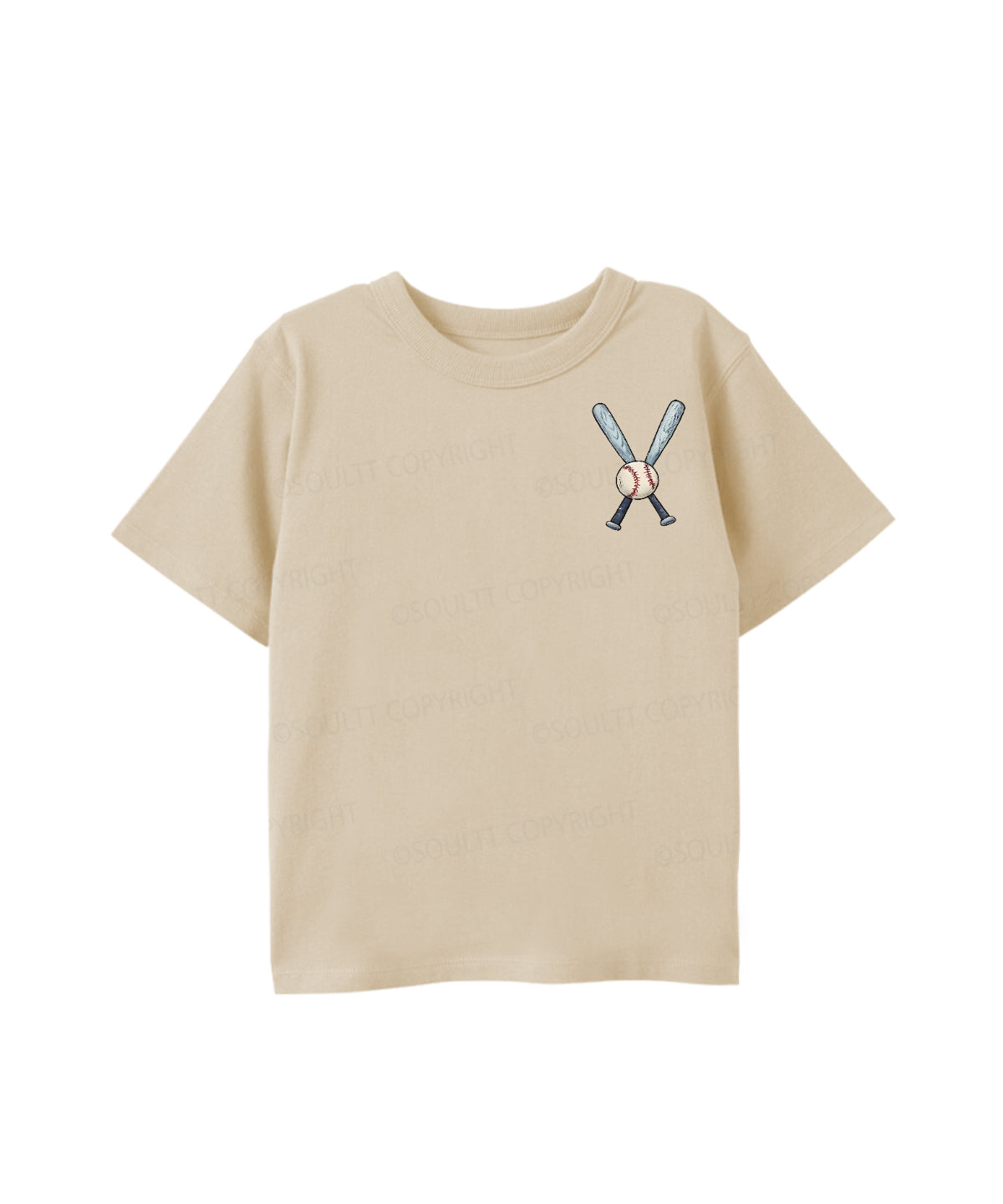Kids Jesus And Baseball Double Sided Cotton Christian T-shirt