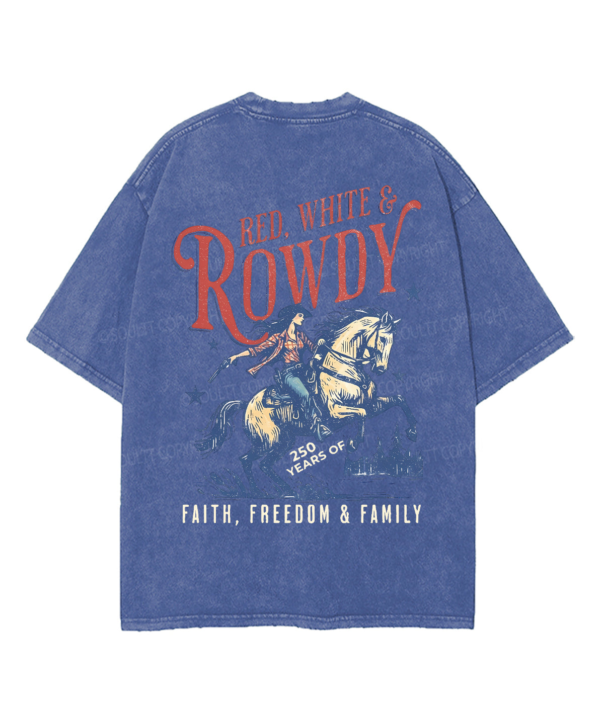 250 Years America Anniversary Double Sided Unisex Washed Christian T-shirt