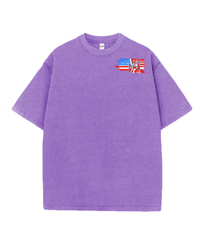 250 Years America Anniversary Double Sided Unisex Christian Washed T-Shirt & Shorts