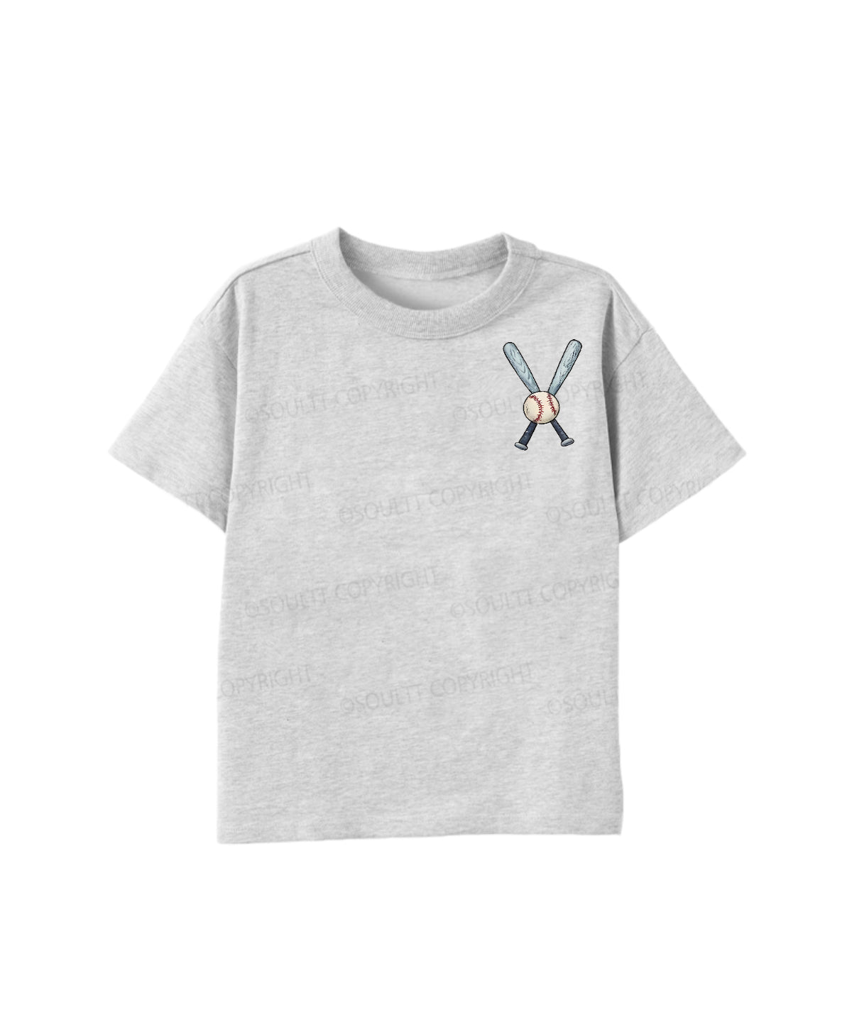 Kids Jesus And Baseball Double Sided Cotton Christian T-shirt