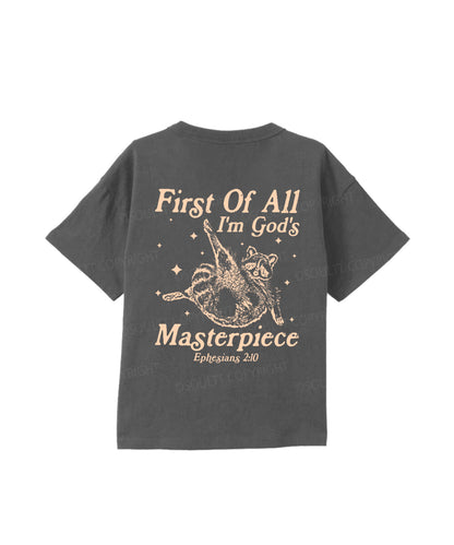 Kids First Of All I'm God's Double Sided Cotton Christian T-shirt